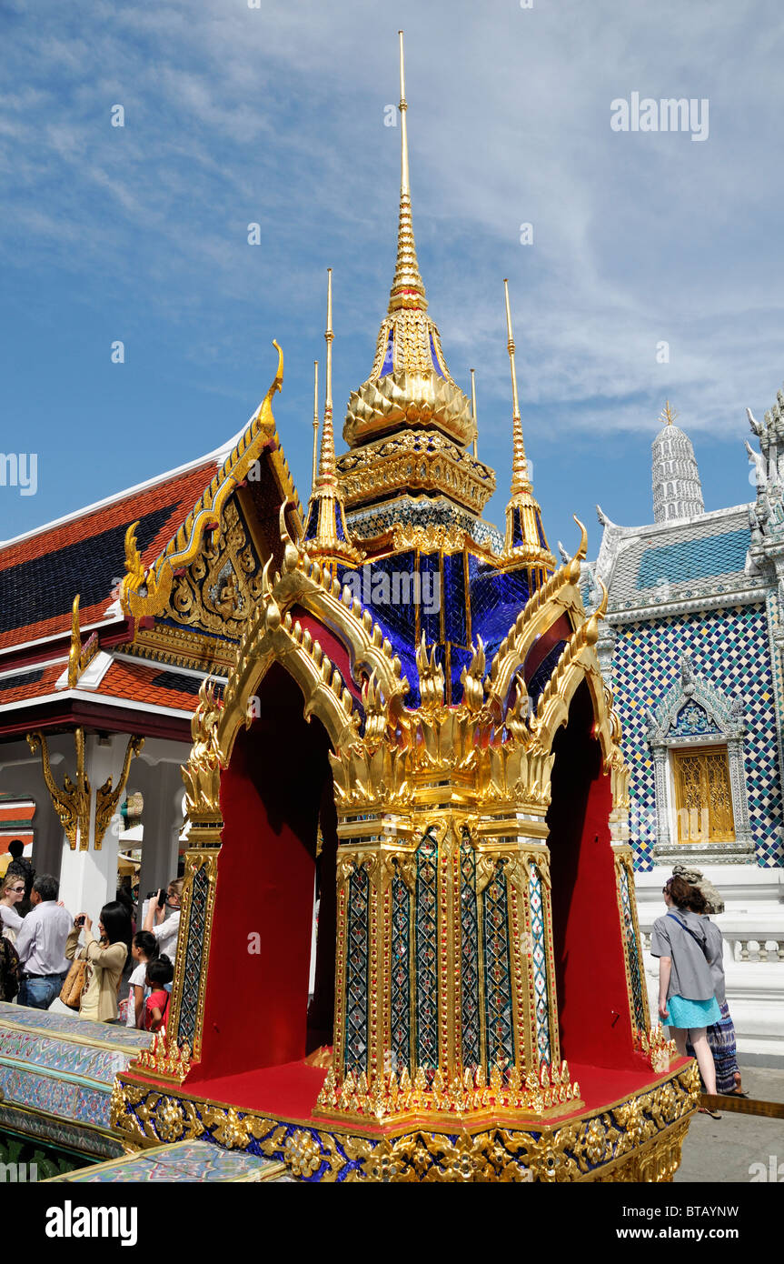 The Grand Palace Bangkok Thailand Wat Phra Kaew Temple of the Emerald Buddha Double Sema Stones Bai Sema Stock Photo