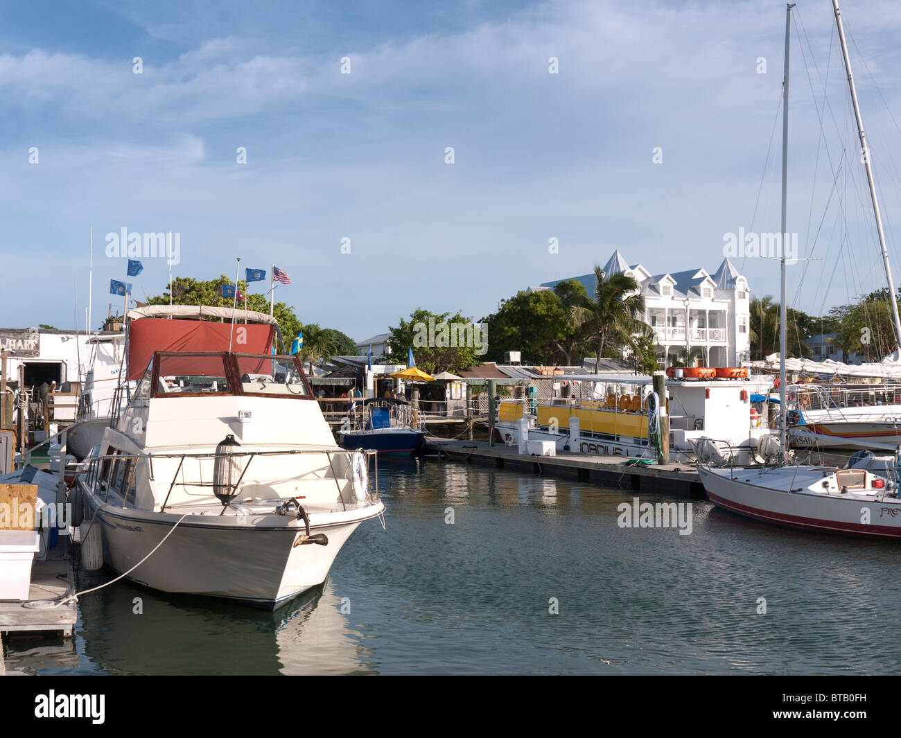 The quays from Sailing Ship the Schooner Appledore off Key West in