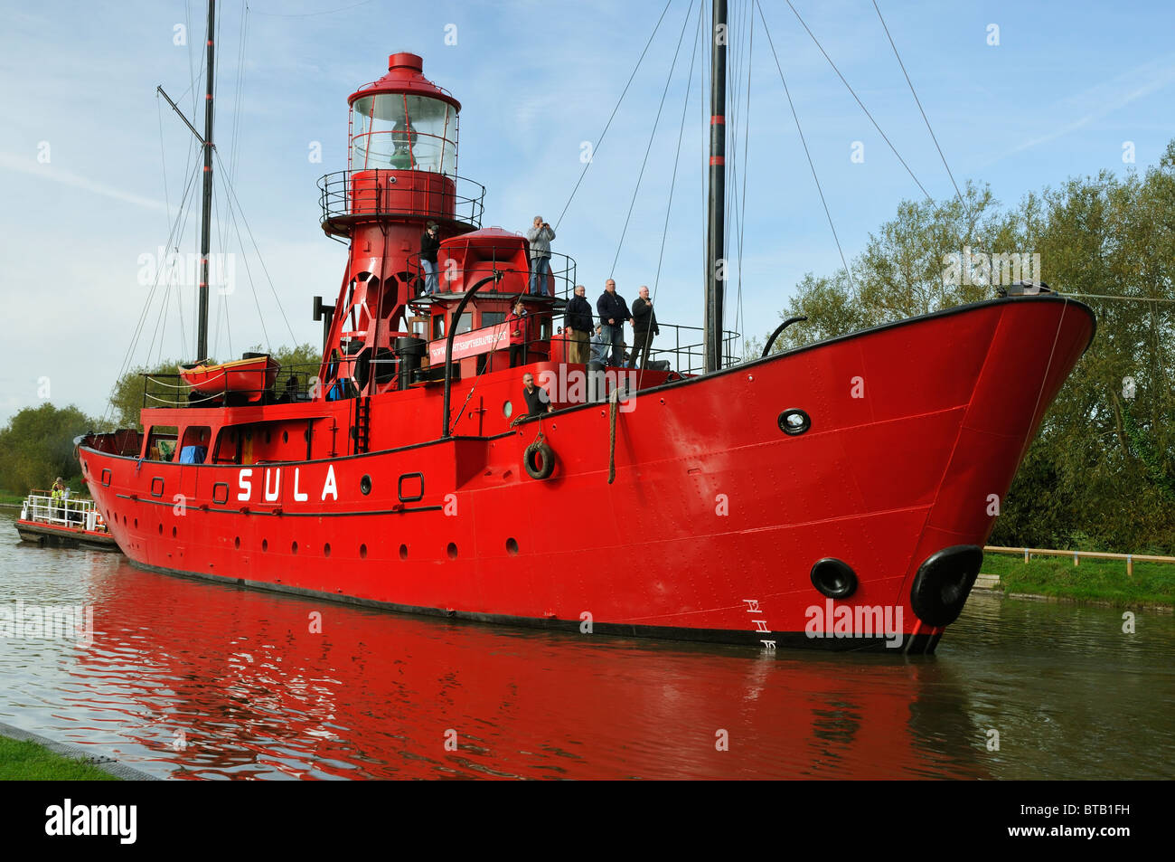 Sula Lightship on the Gloucester to Sharpness Canal. Originally named Spurn, launched in 1959