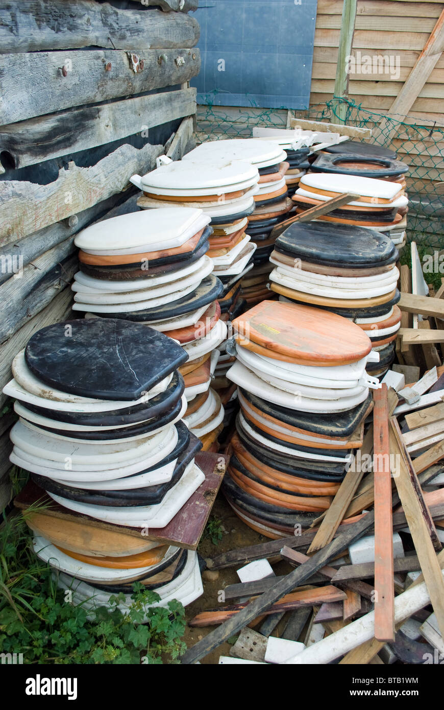 A collection of toilet seats for sale in Zola township Somerset West near Cape Town South Africa Stock Photo Alamy