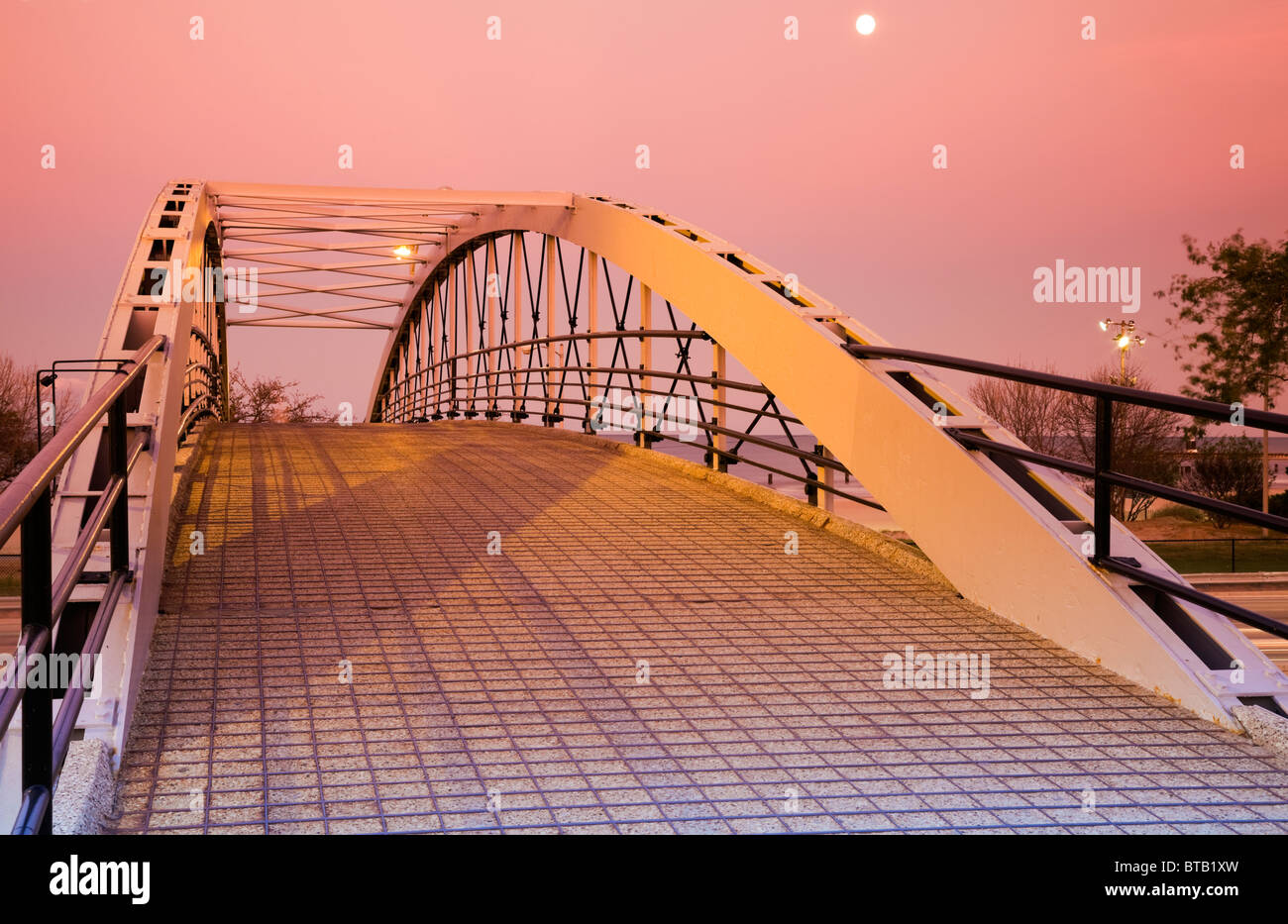 Pedestrian Bridge over Lake Shore Drive Stock Photo Alamy