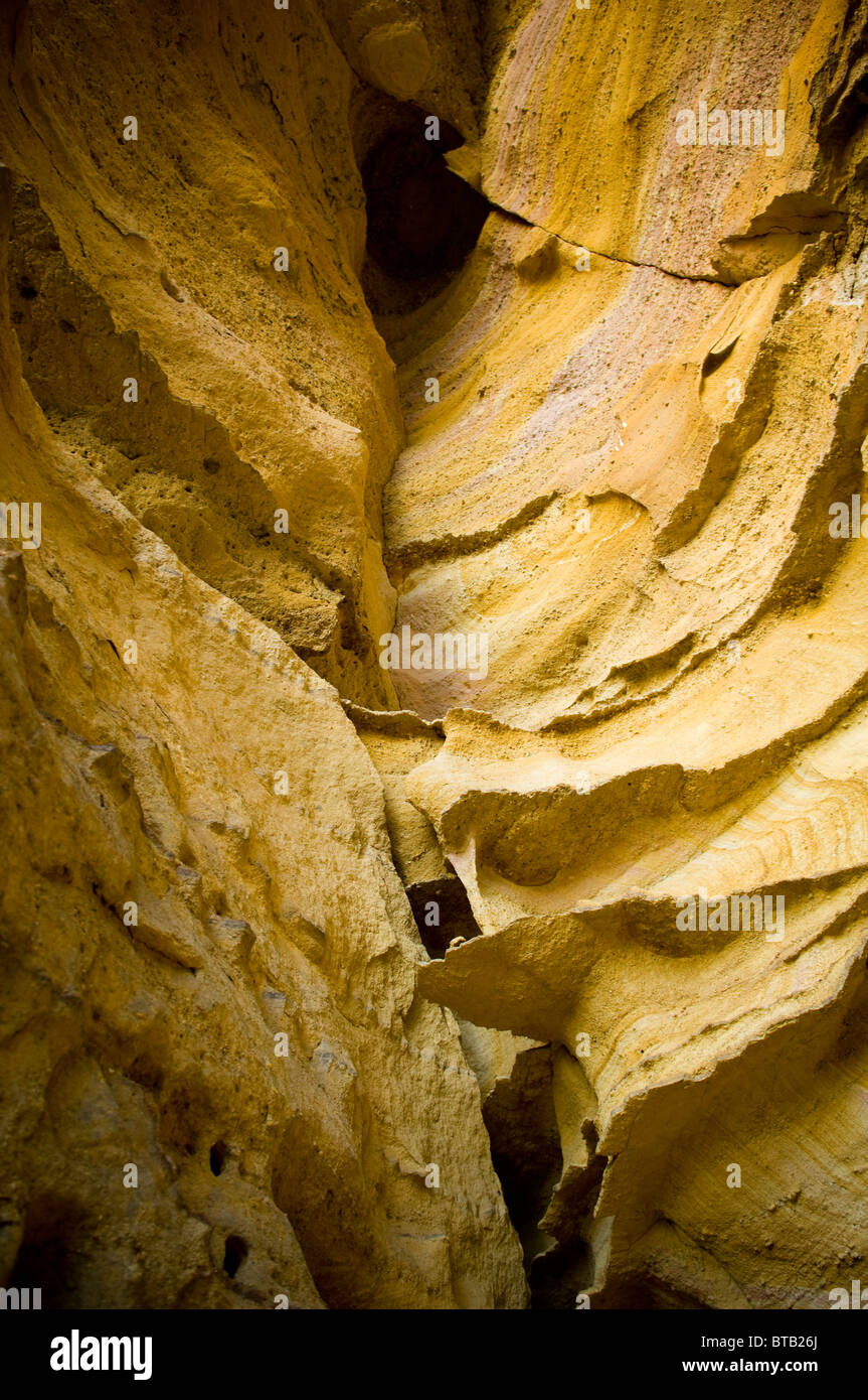 Details of rock faces eroding away over time Stock Photo