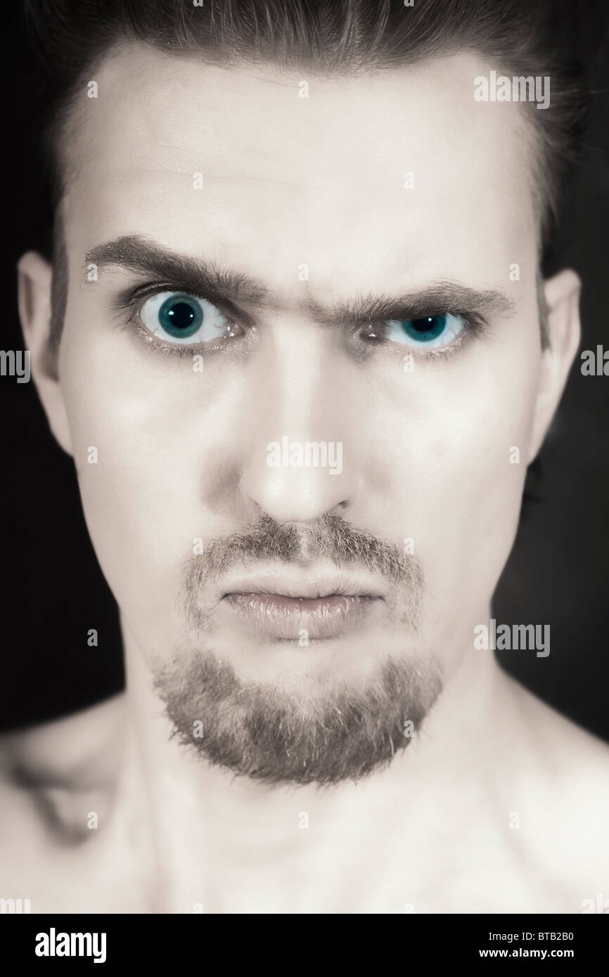 face of man with funny face closeup Stock Photo - Alamy