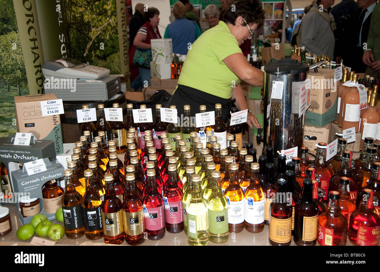 Cider producer at Cornwall Food & Drink Festival 2010, Cornwall, UK Stock Photo