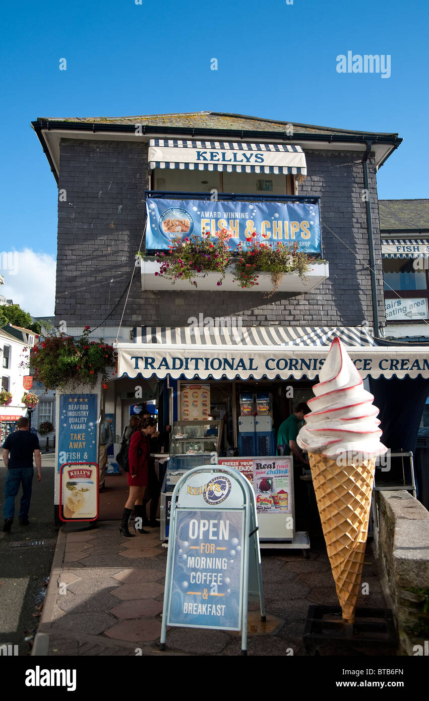Ice cream shop in West Looe, Cornwall, England, UK Stock Photo Alamy