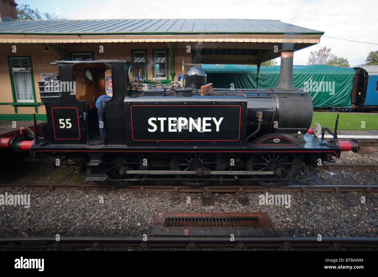 A1X  Class Locomotive 55 Stepney, Bluebell Railway, Sussex, England Stock Photo