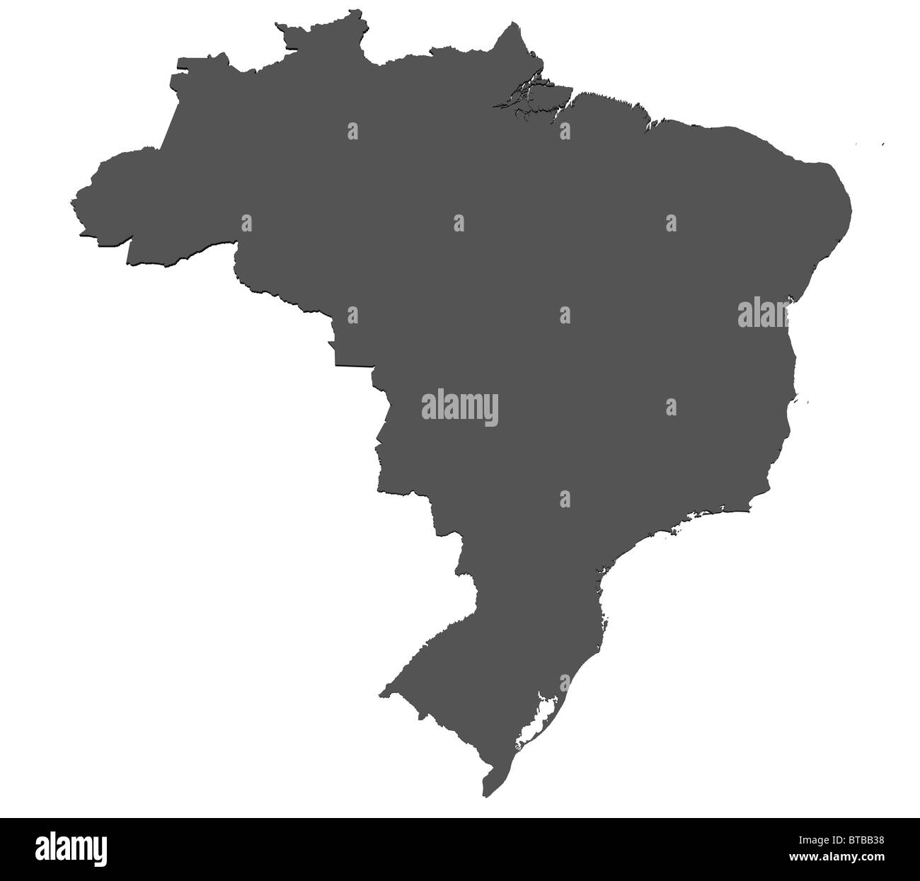 Map of Brazil Stock Photo - Alamy