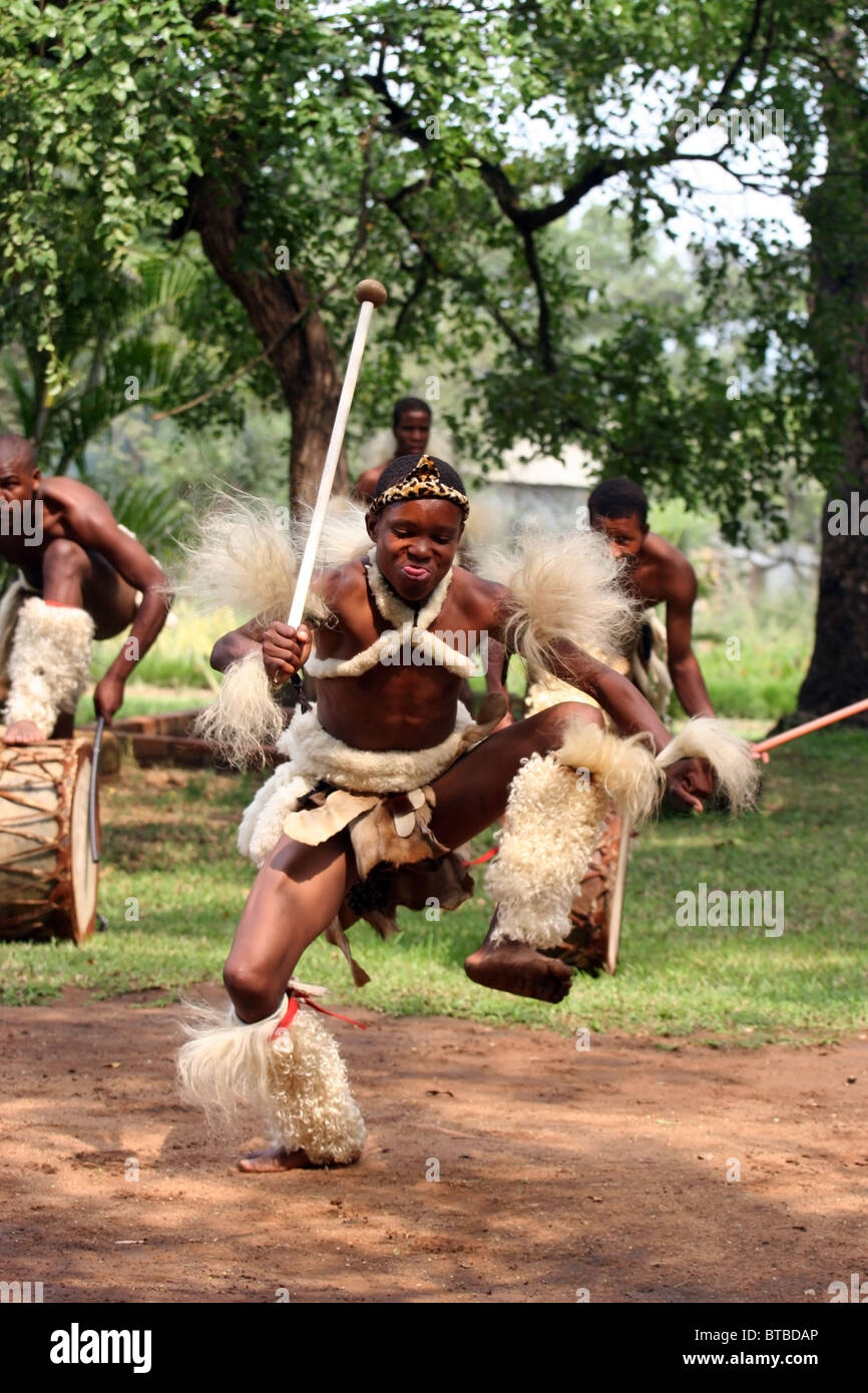 Zulu Warriors, KwaZulu-Natal, South Africa. Stock Photo