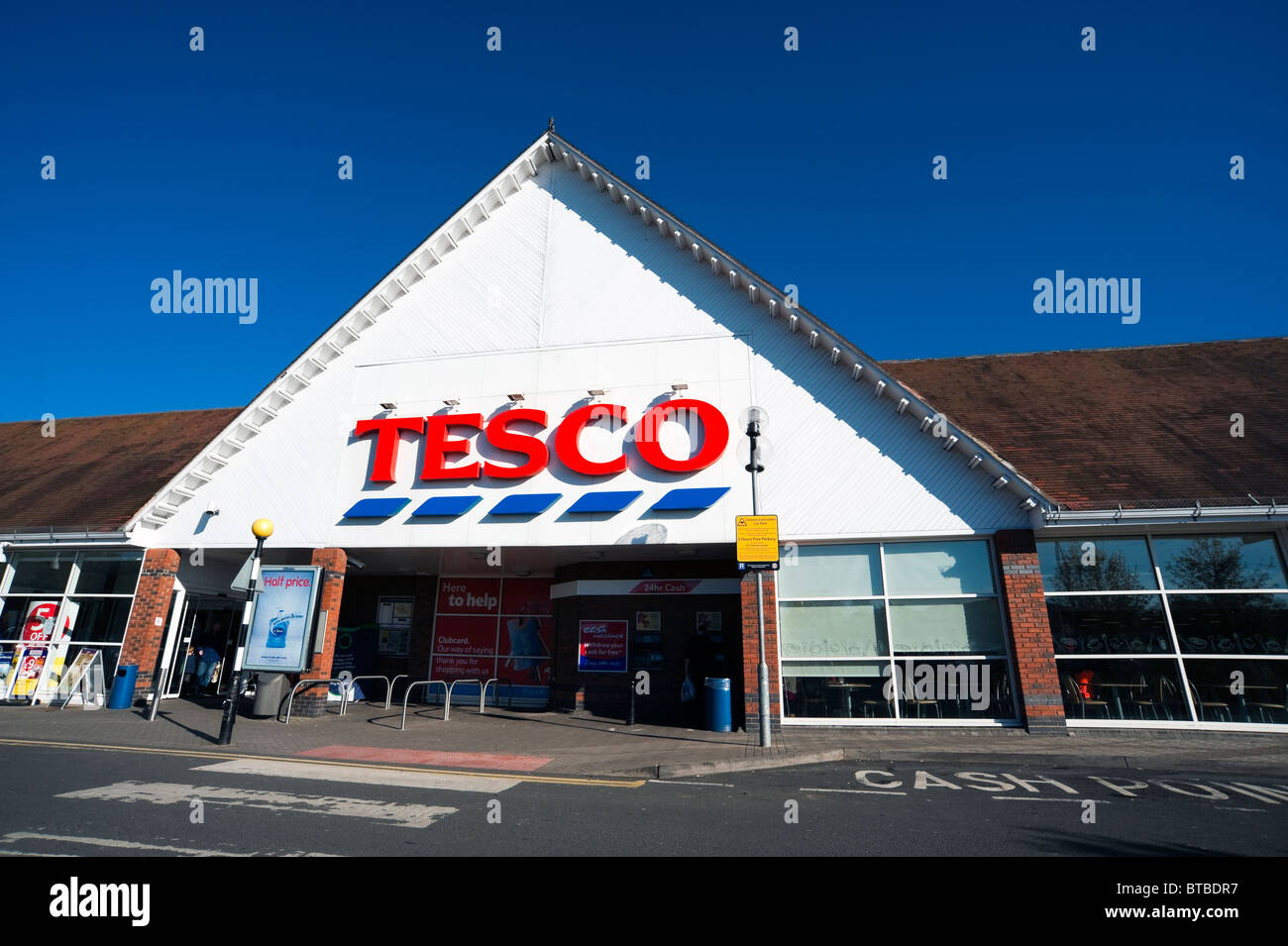 Tesco supermarket store, UK. Stock Photo