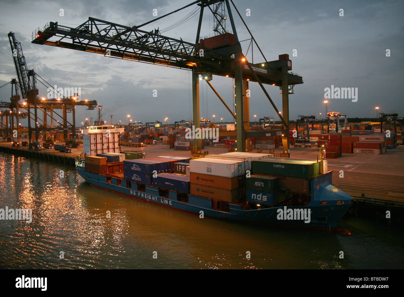 container transport in Holland Stock Photo