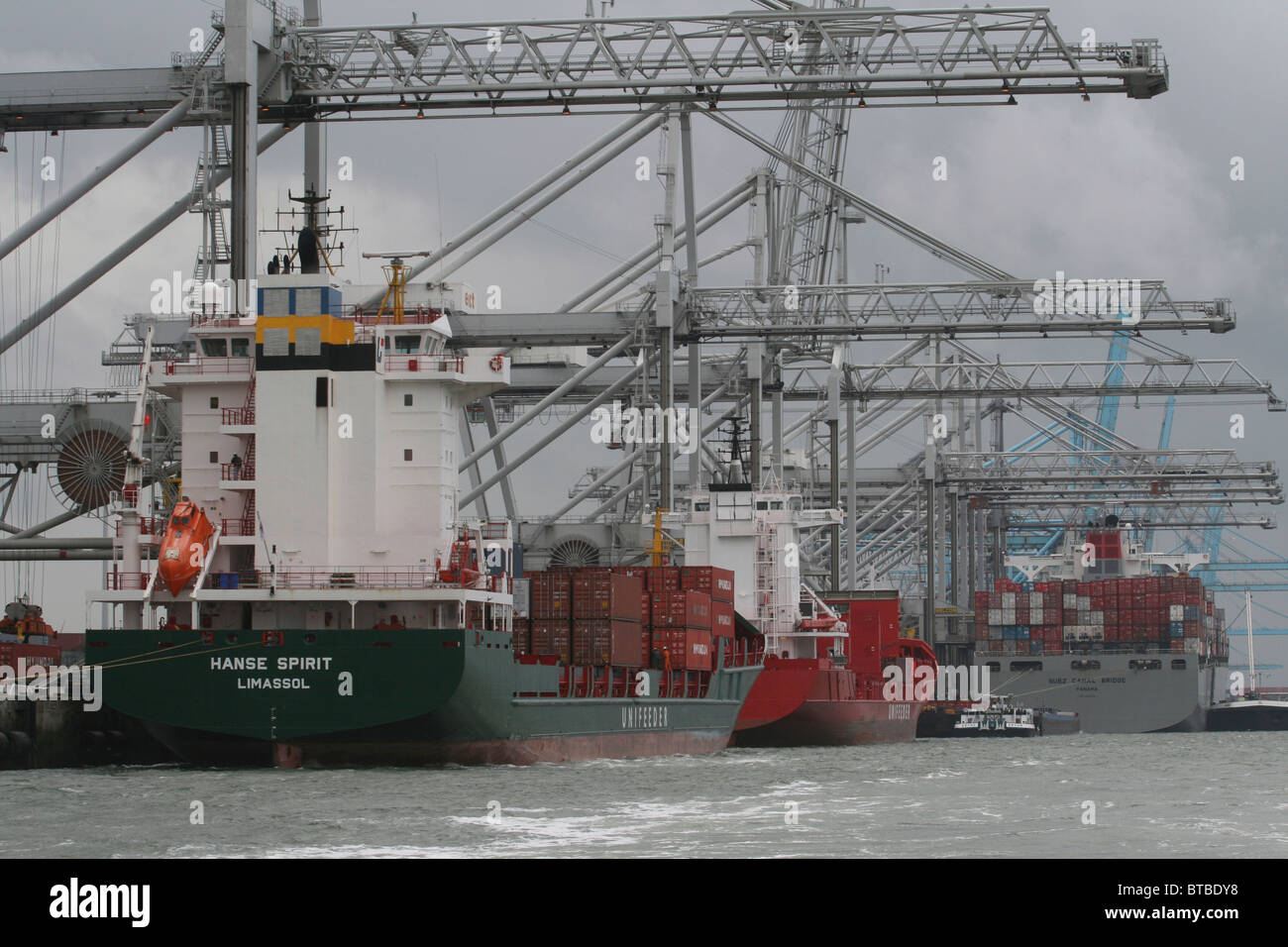 container transport in Holland Stock Photo - Alamy