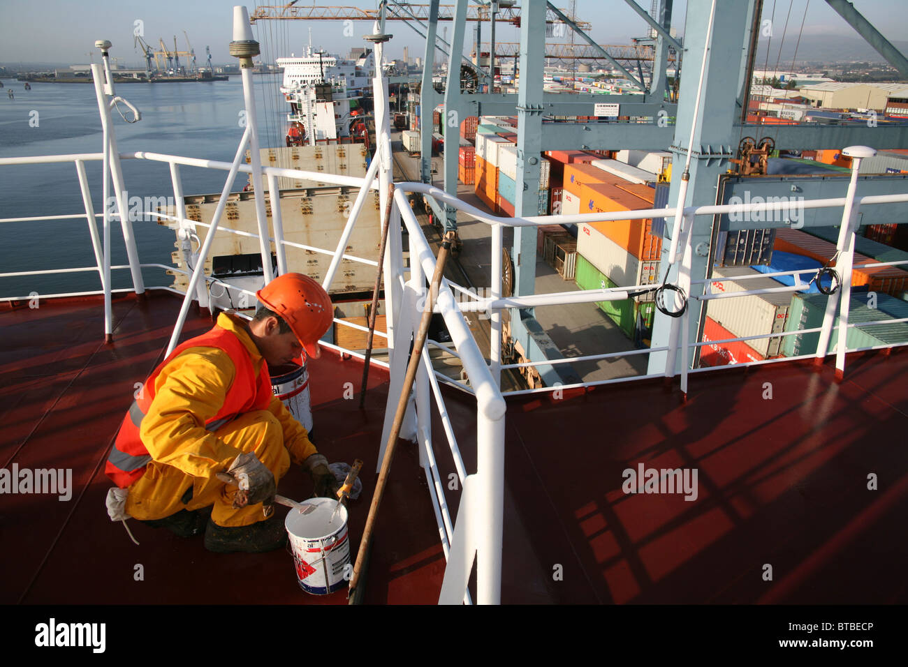 container transport in Holland Stock Photo