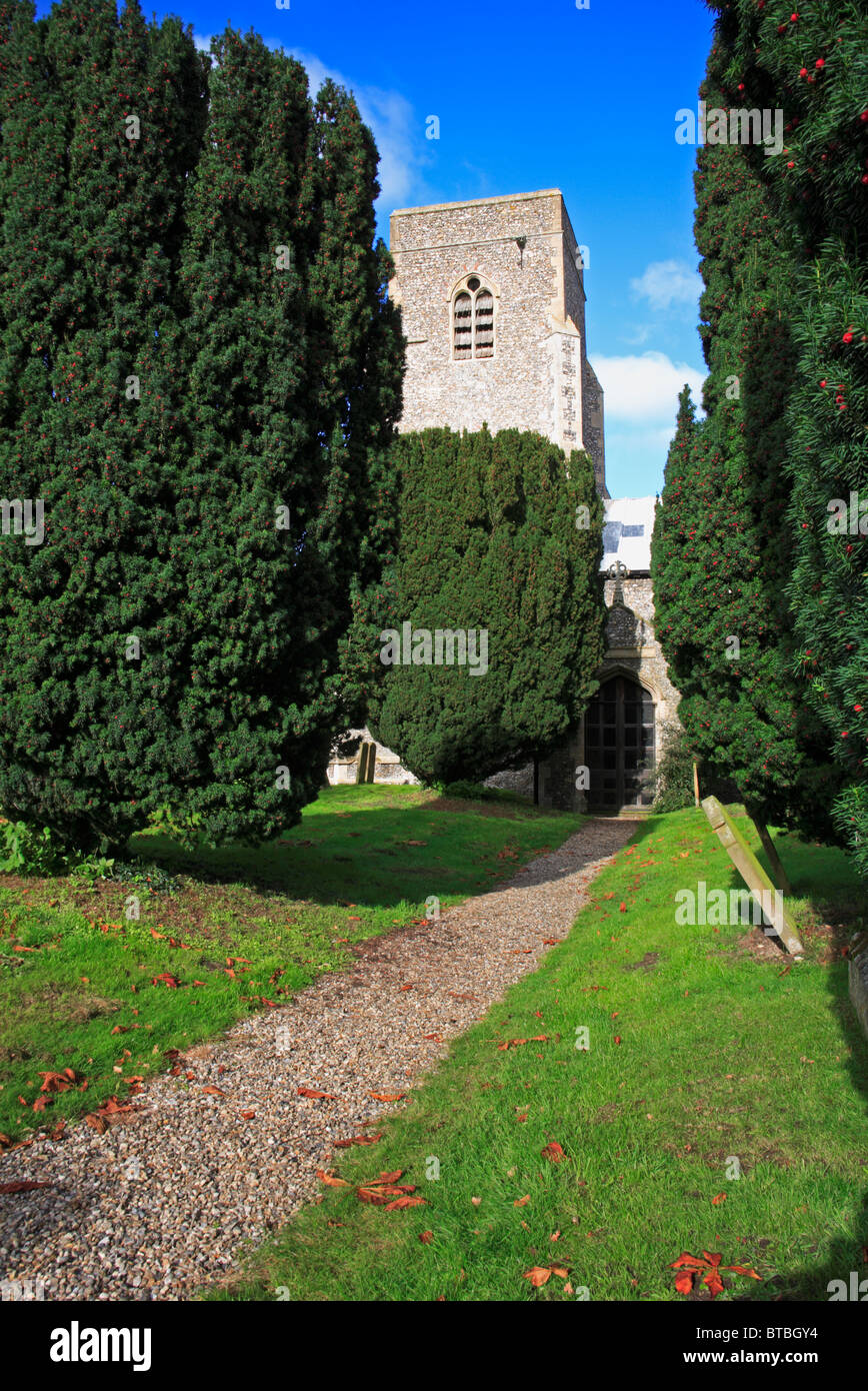 The path to the Church of Saint Margaret at Saxlingham, Norfolk