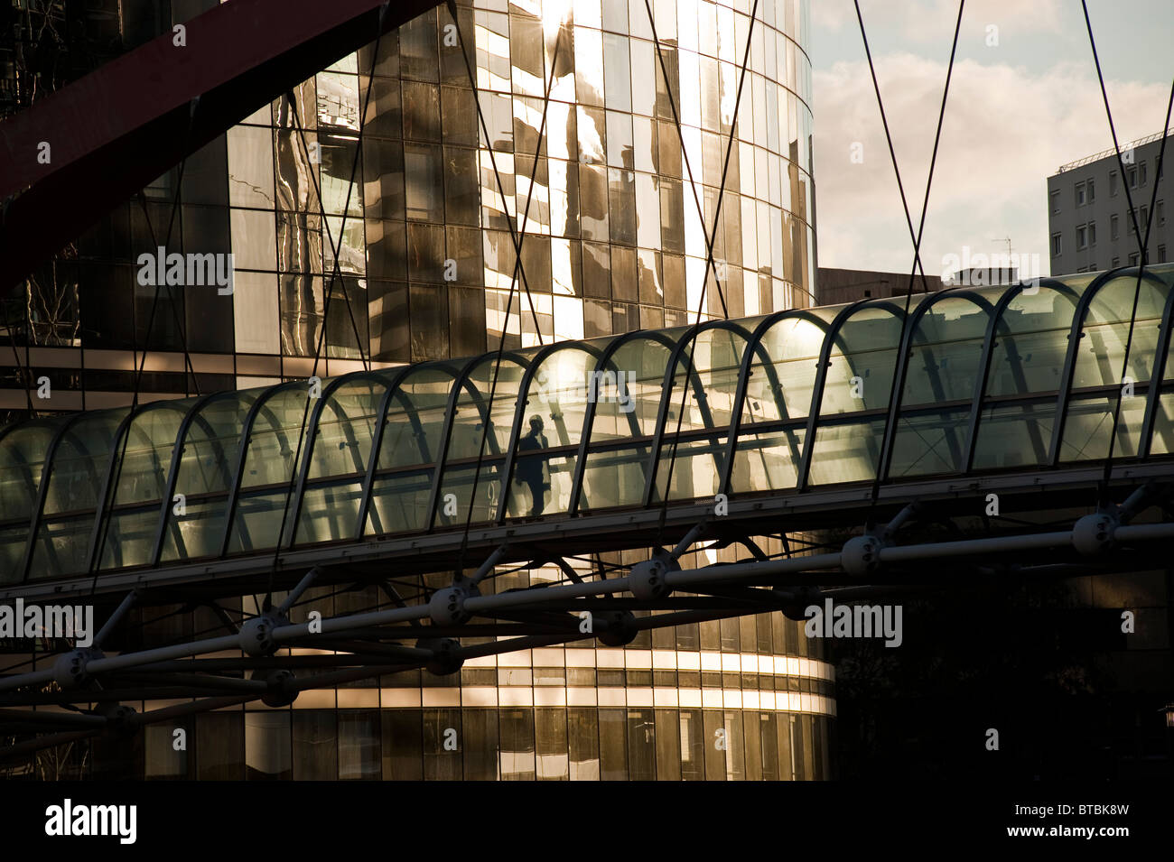 Paris, France- Commercial Architecture, Corporate Headquarters Buildings, French Companies, La Défense Commercial Center Stock Photo