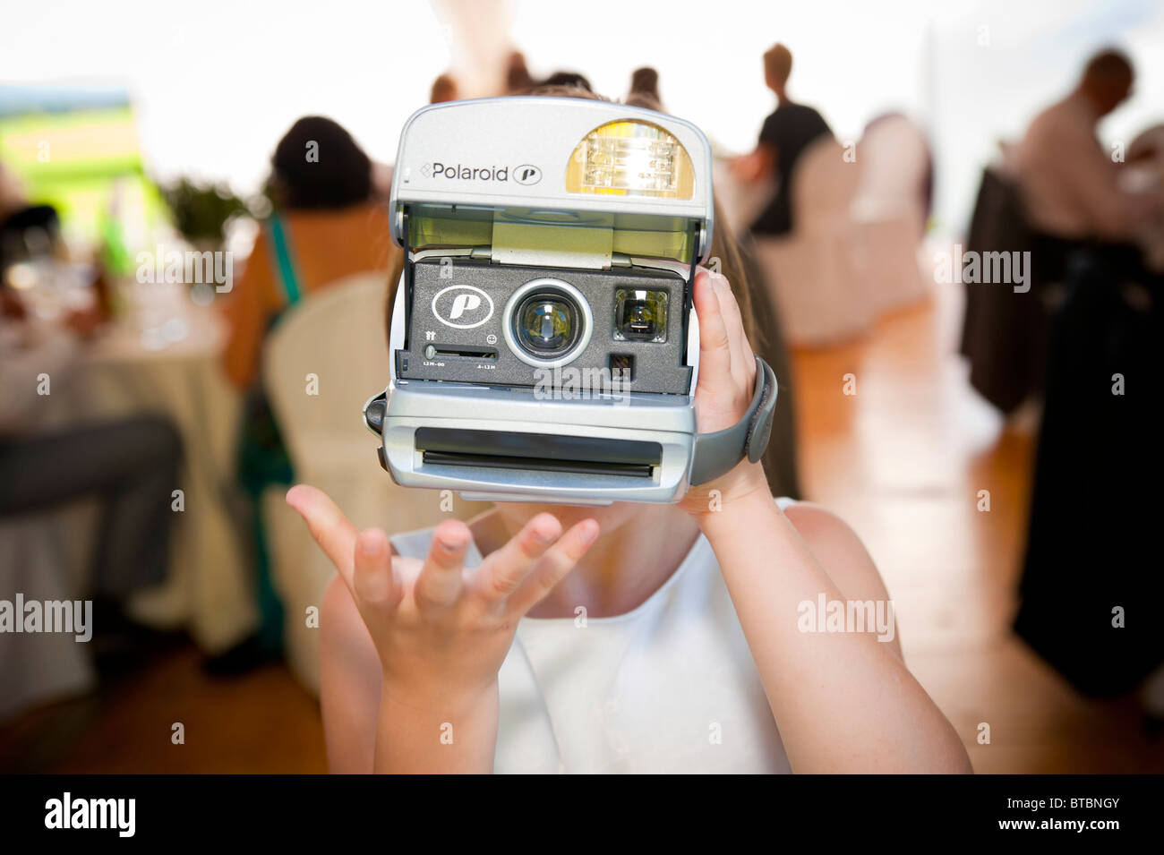 Taking a Polaroid picture Stock Photo Alamy