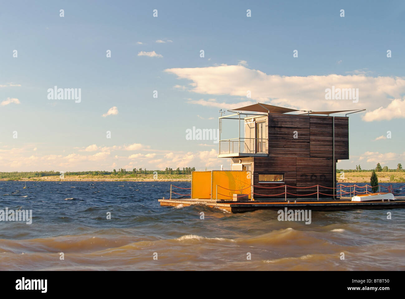 Schwimmendes Haus - swimming house 14 Stock Photo