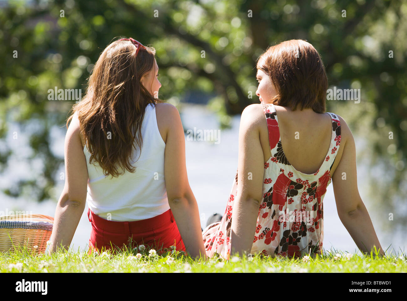 Girls on picnic Stock Photo Alamy