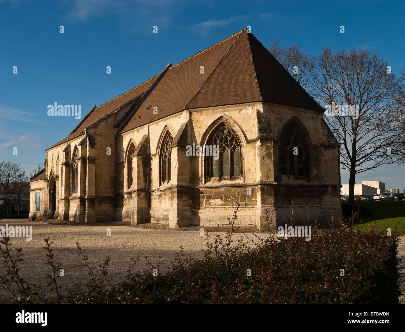 Palace chapel of ST Georges in the Château dof Caen Castle of the duke of normandy Stock Photo