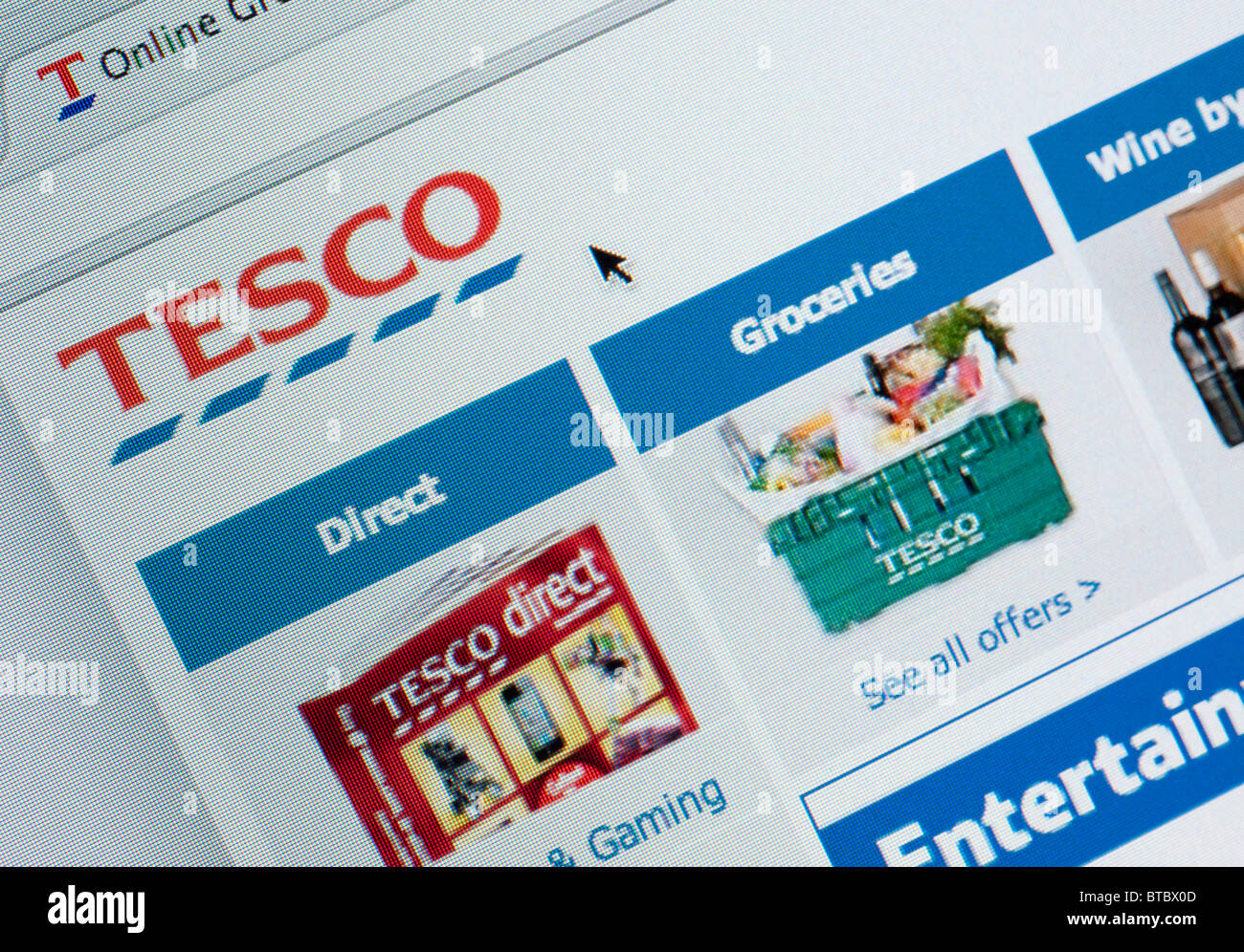 Shopping online home delivery tesco hires stock photography and images