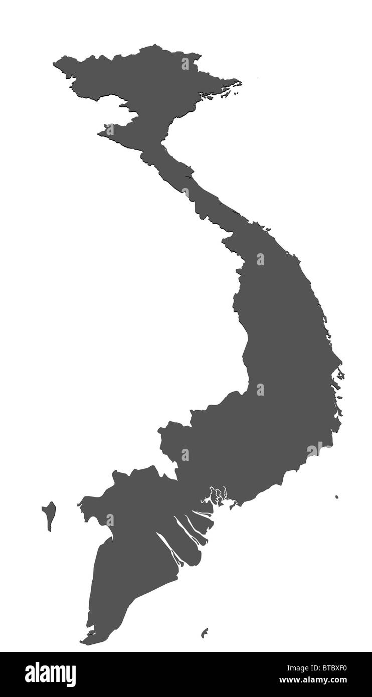 Map of Vietnam Stock Photo - Alamy