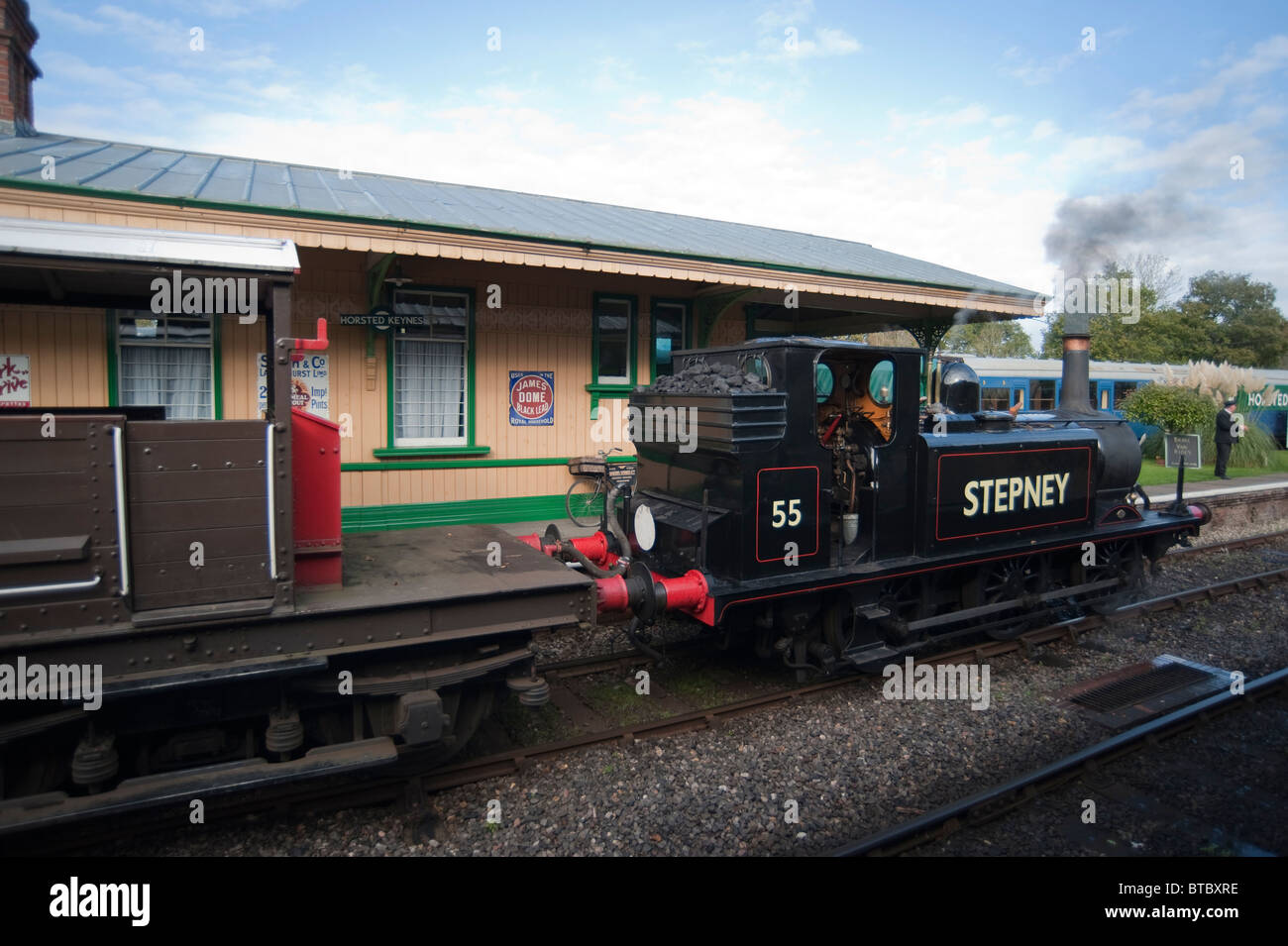A1X Class Locomotive 55 Stepney, Bluebell Railway, Sussex, England Stock Photo