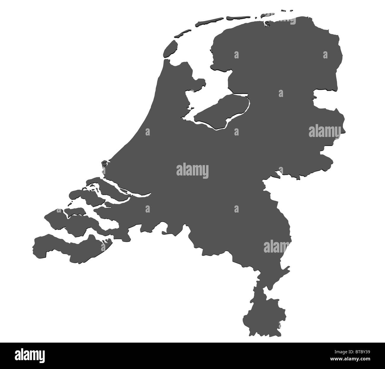 Map of the Netherlands Stock Photo