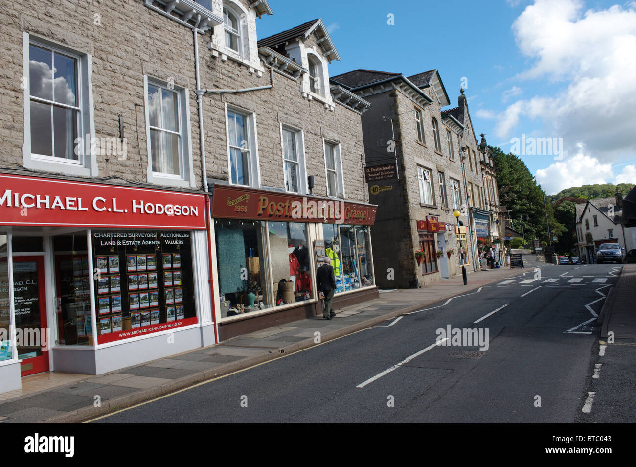 Shops at Kents Bank Road, GrangeOverSands, Cumbria, England, UK Stock