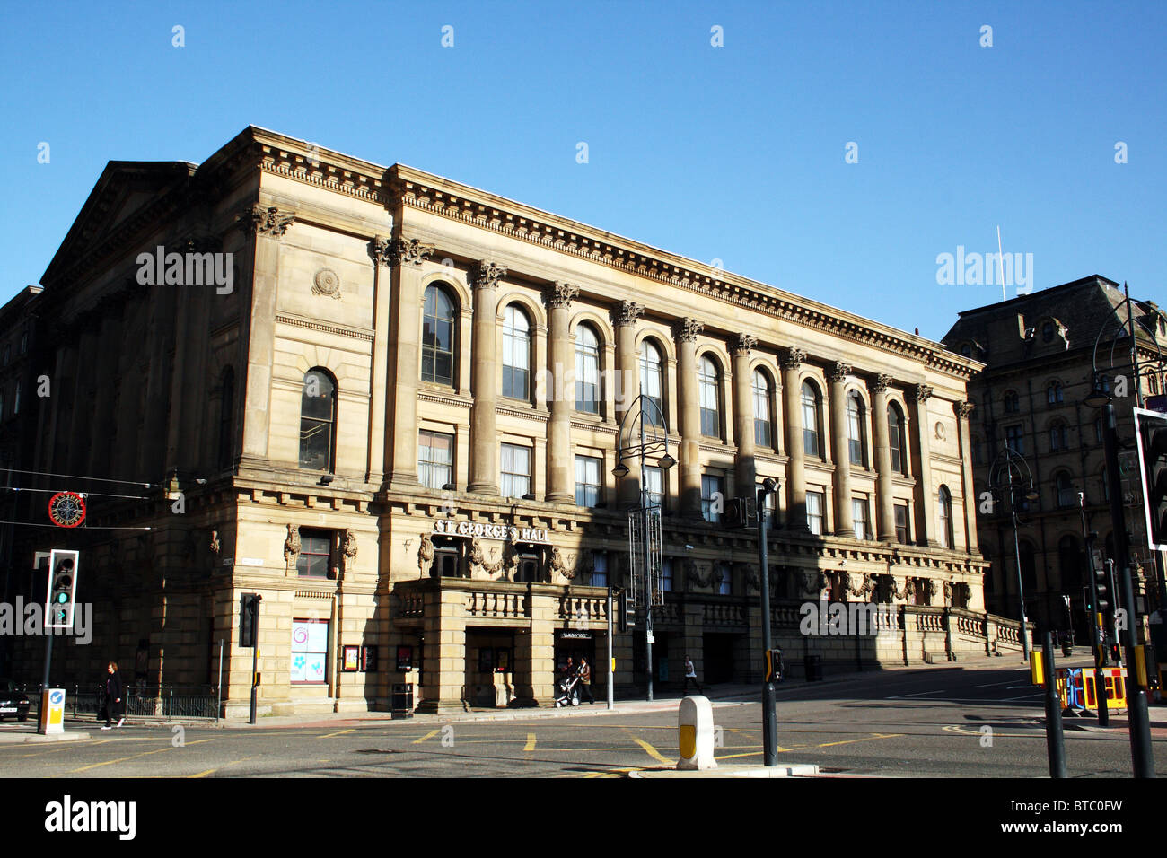 St Georges Hall Bradford Yorkshire concert venue for the City grade II* listed Victorian building built Henry Francis Lockwood Stock Photo
