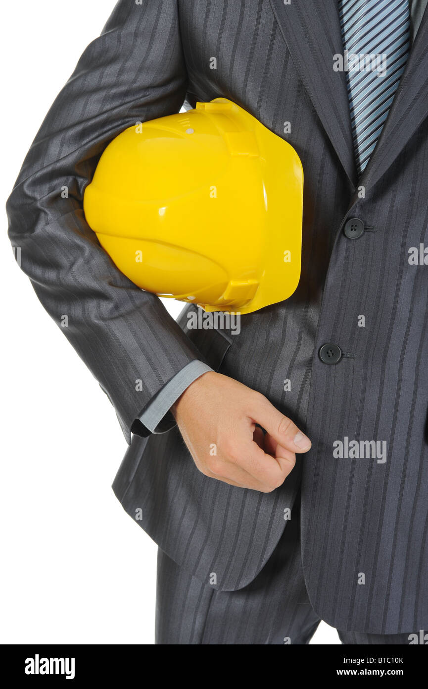 man with construction helmet Stock Photo