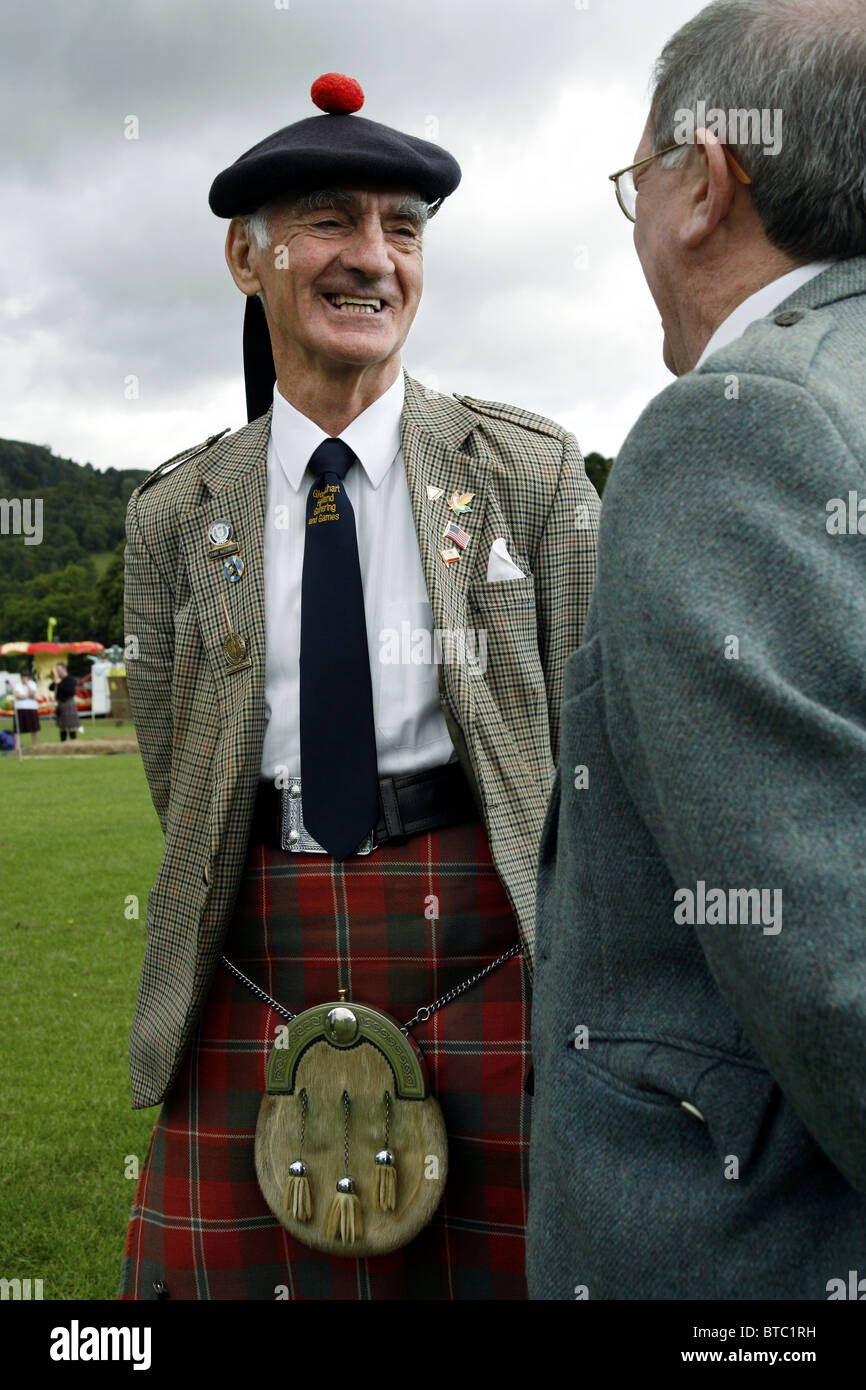 Officials, Glenurquhart Highland Gathering and Games, Blairbeg Park, Drumnadrochit, Scotland Stock Photo