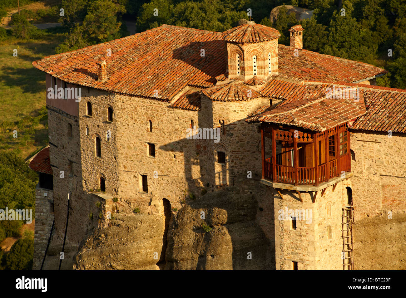 Greek Orthodox Rosanou Monastery, Meteora Mountains, Greece Stock Photo