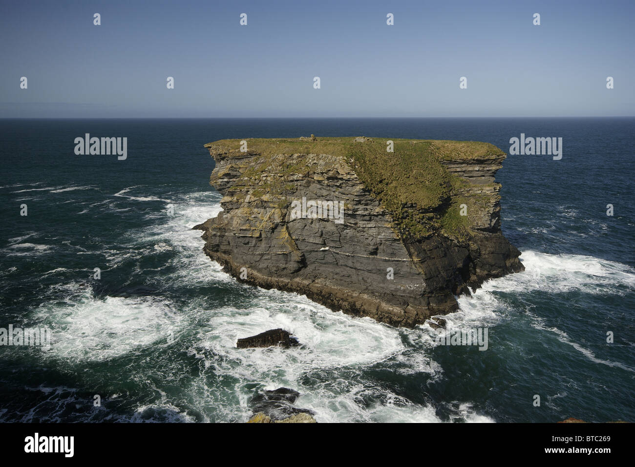 Bishops Island, Atlantic Coastline Near Kilkee, County Clare, Ireland Stock Photo
