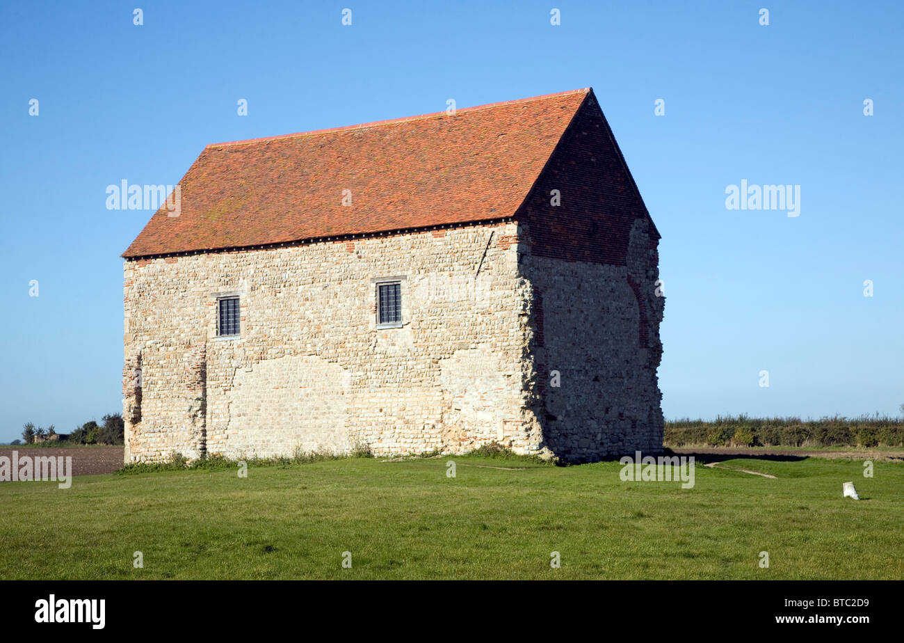 Chapel of St Peter-on-the-Wall, Bradwell-on-Sea, Essex, England Stock Photo