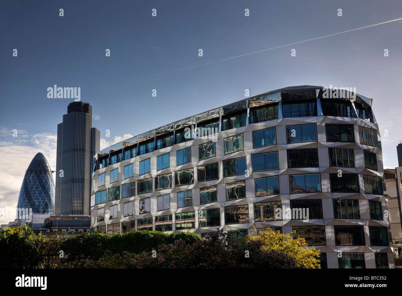 Legal & General headquarters with Gherkin and Tower 42 in the background Stock Photo Alamy