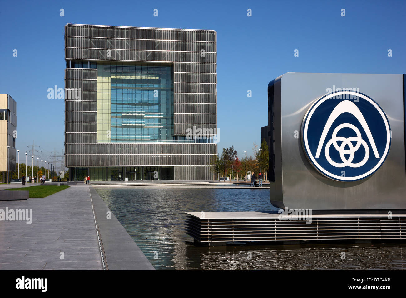New Headquarter of German steel and technology industry group Thyssen Krupp in Essen, Germany. Stock Photo