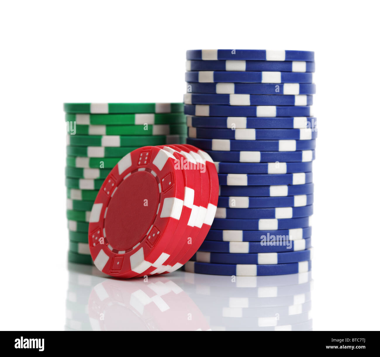 Casino gambling chips Stock Photo