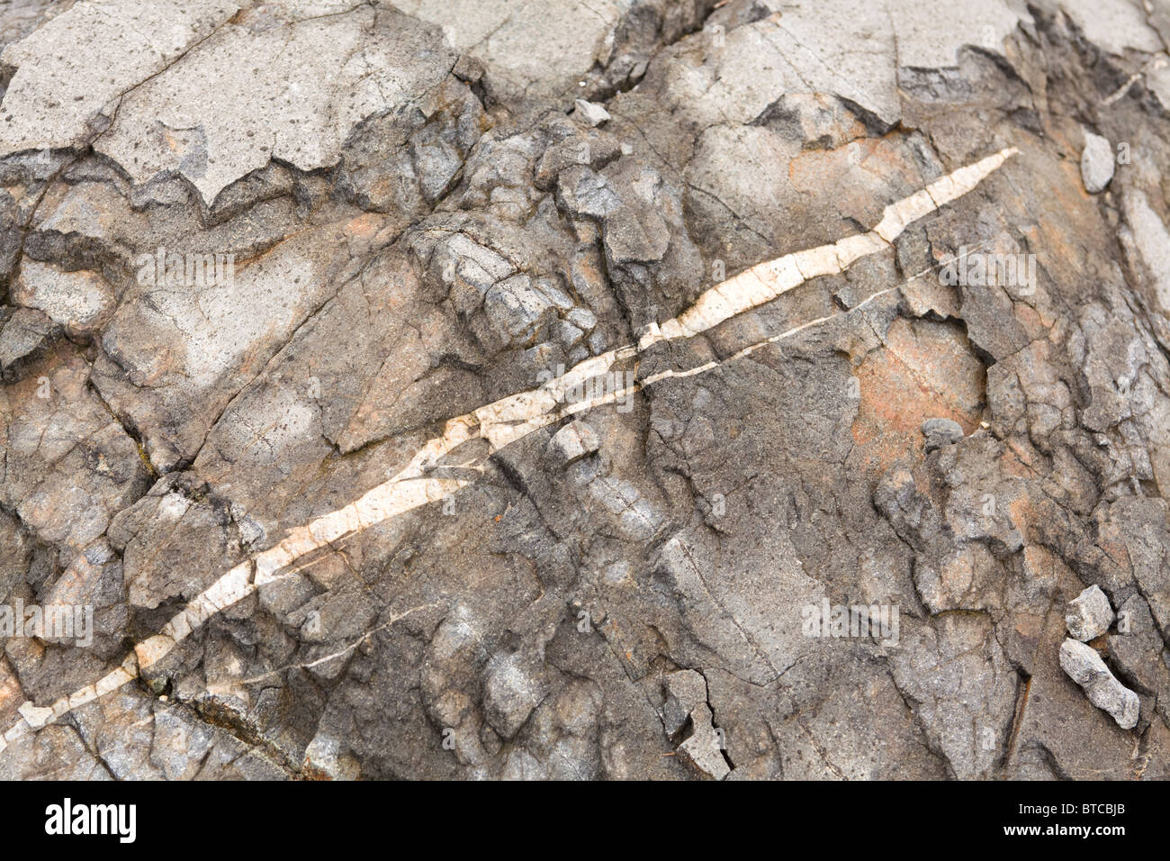 Zeolite layer embedded in Protolith(parent rock) California, USA