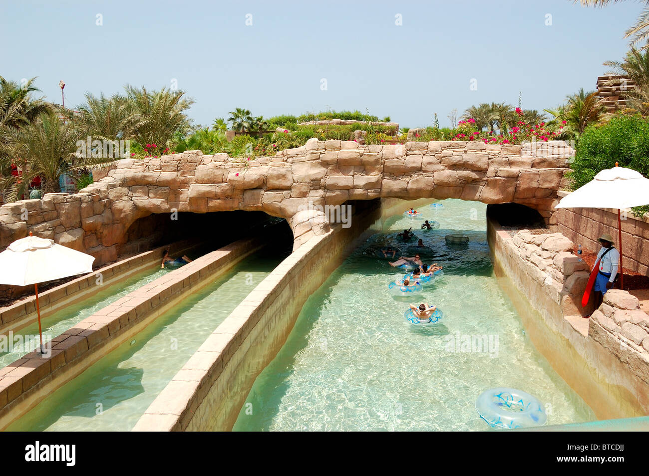 Waterpark of Atlantis the Palm hotel, Dubai, UAE Stock Photo
