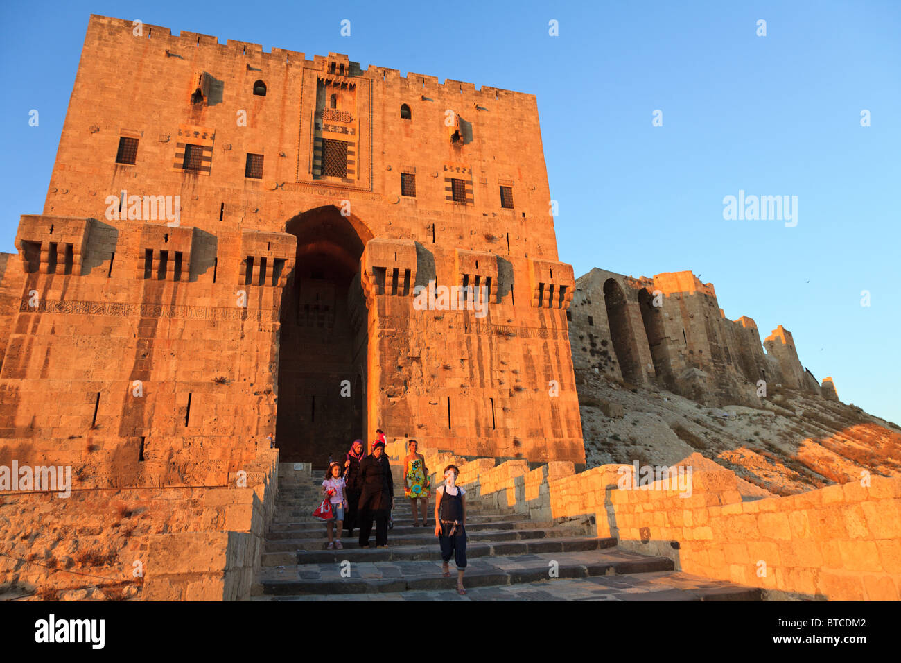 The citadel ( castle ) of Aleppo, Syria Stock Photo