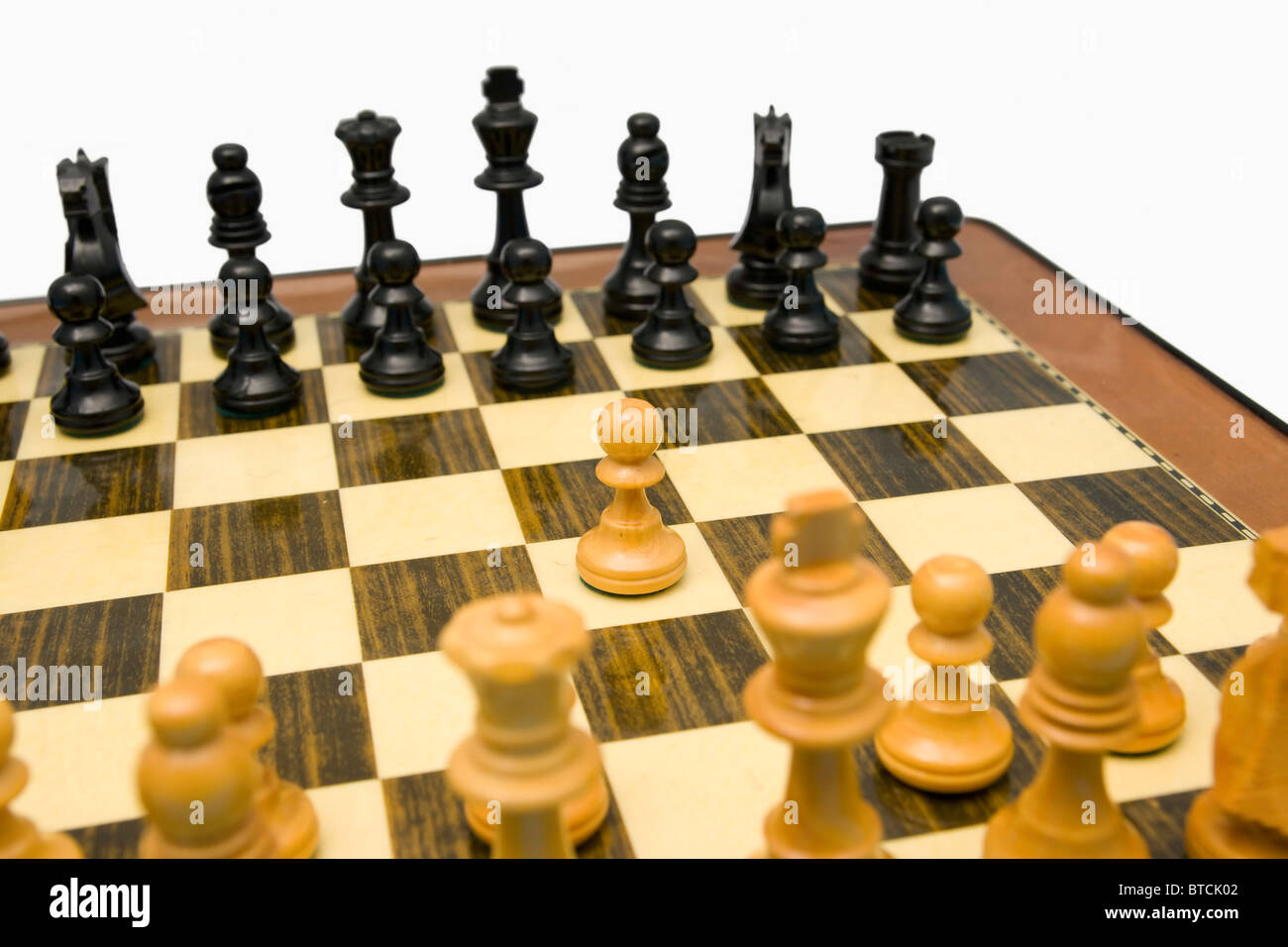 Italian opening on a chessboard Stock Photo - Alamy