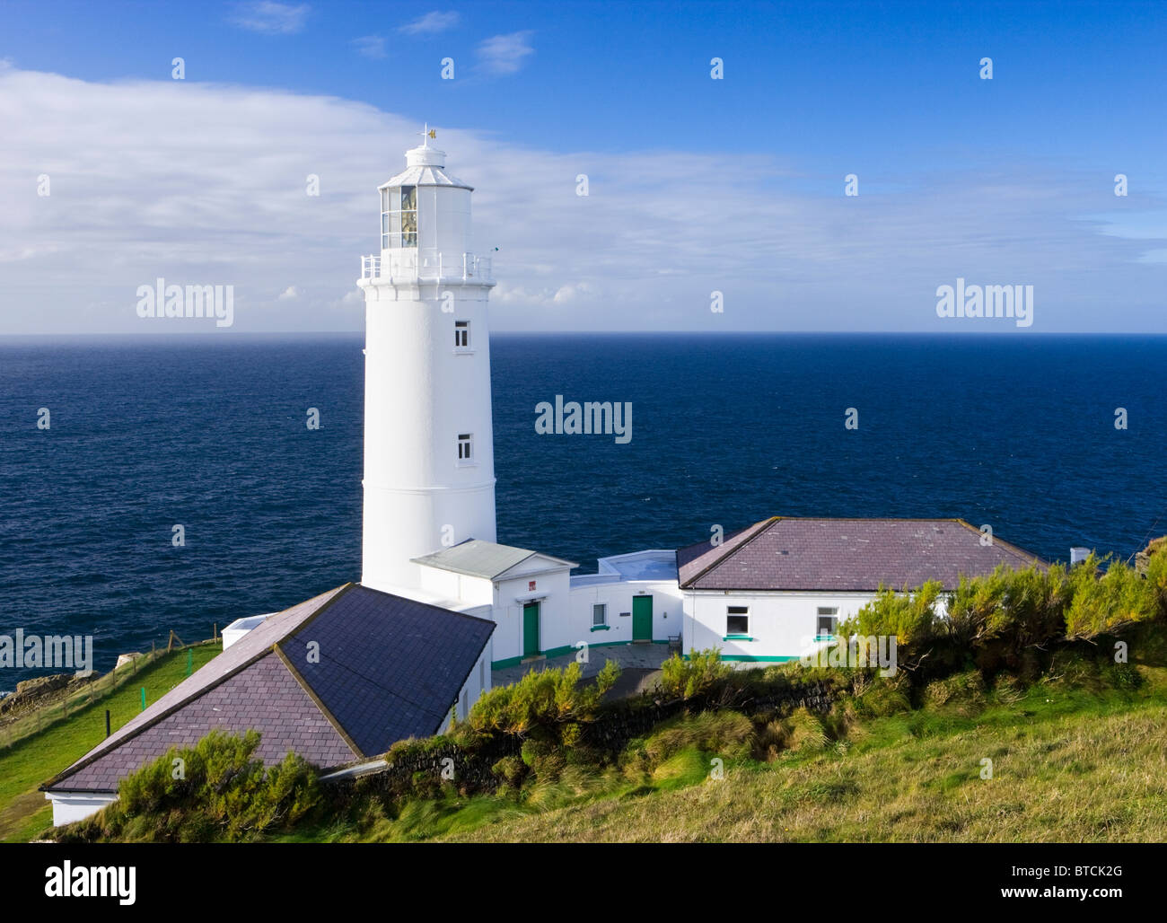 Trevose Head Lighthouse, Cornwall, UK. Stock Photo