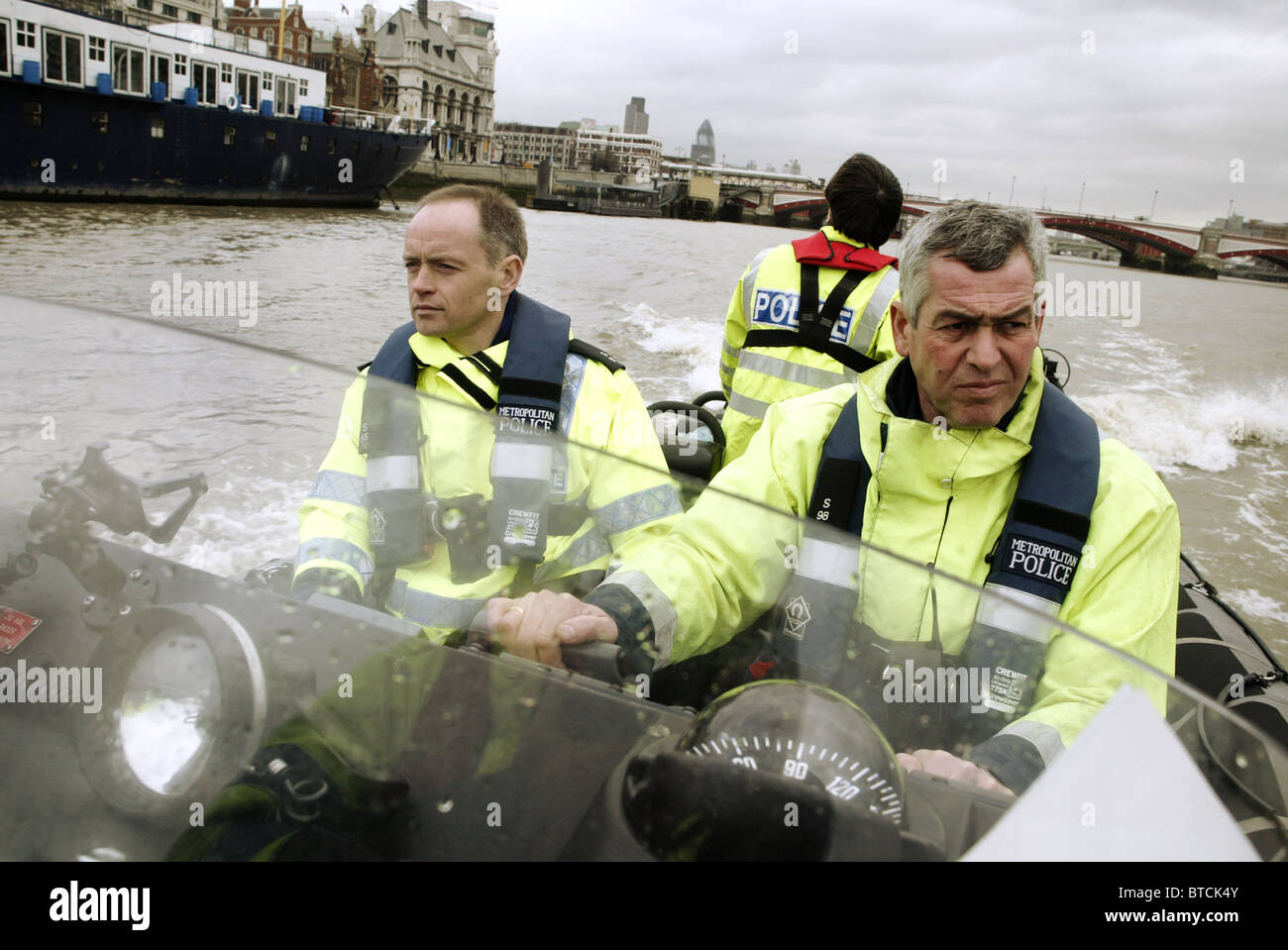 Metropolitan Police Marine Policing unit on the river Thames in central