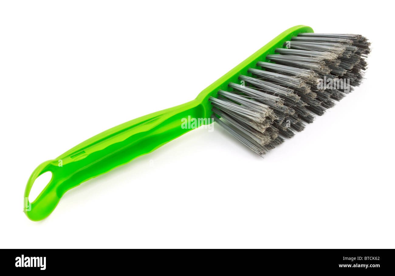 cleaning brush isolated on white Stock Photo