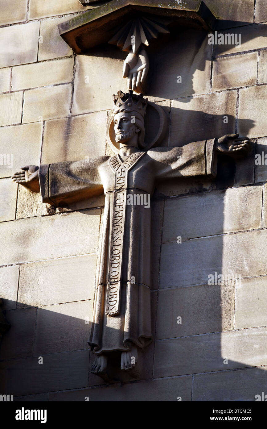 Bradford Cathedral Church of St peter Diocese of Bradford sculpture of Christ Stock Photo