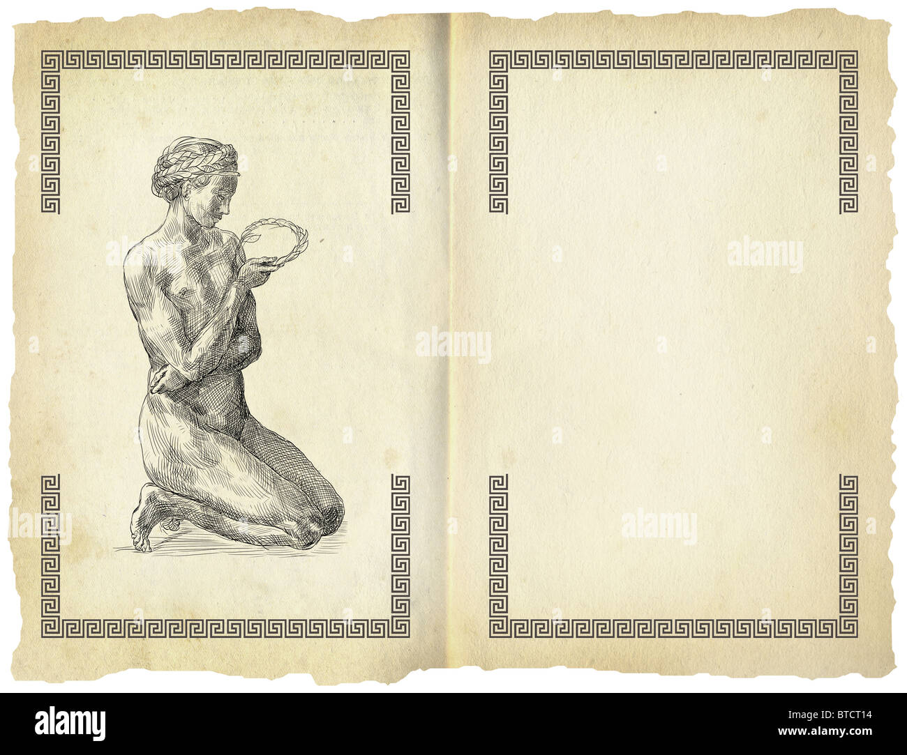 Old paper with greek engraving Stock Photo - Alamy Old paper with greek engraving Stock Photo - Alamy
