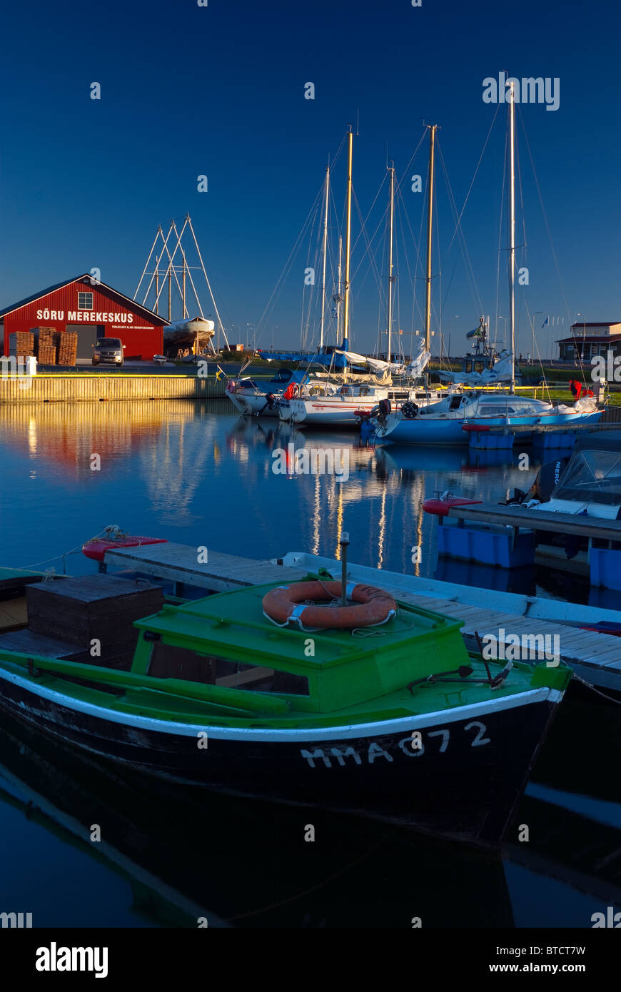 Sõru harbor on Hiiumaa island, Estonia Stock Photo