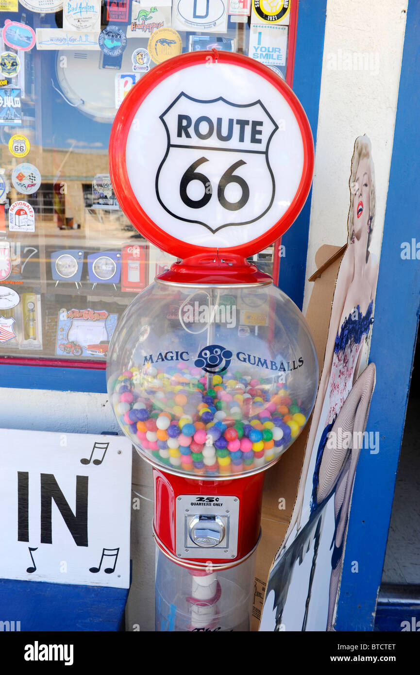 Gumball machine Seligman Arizona Route 66 Stock Photo