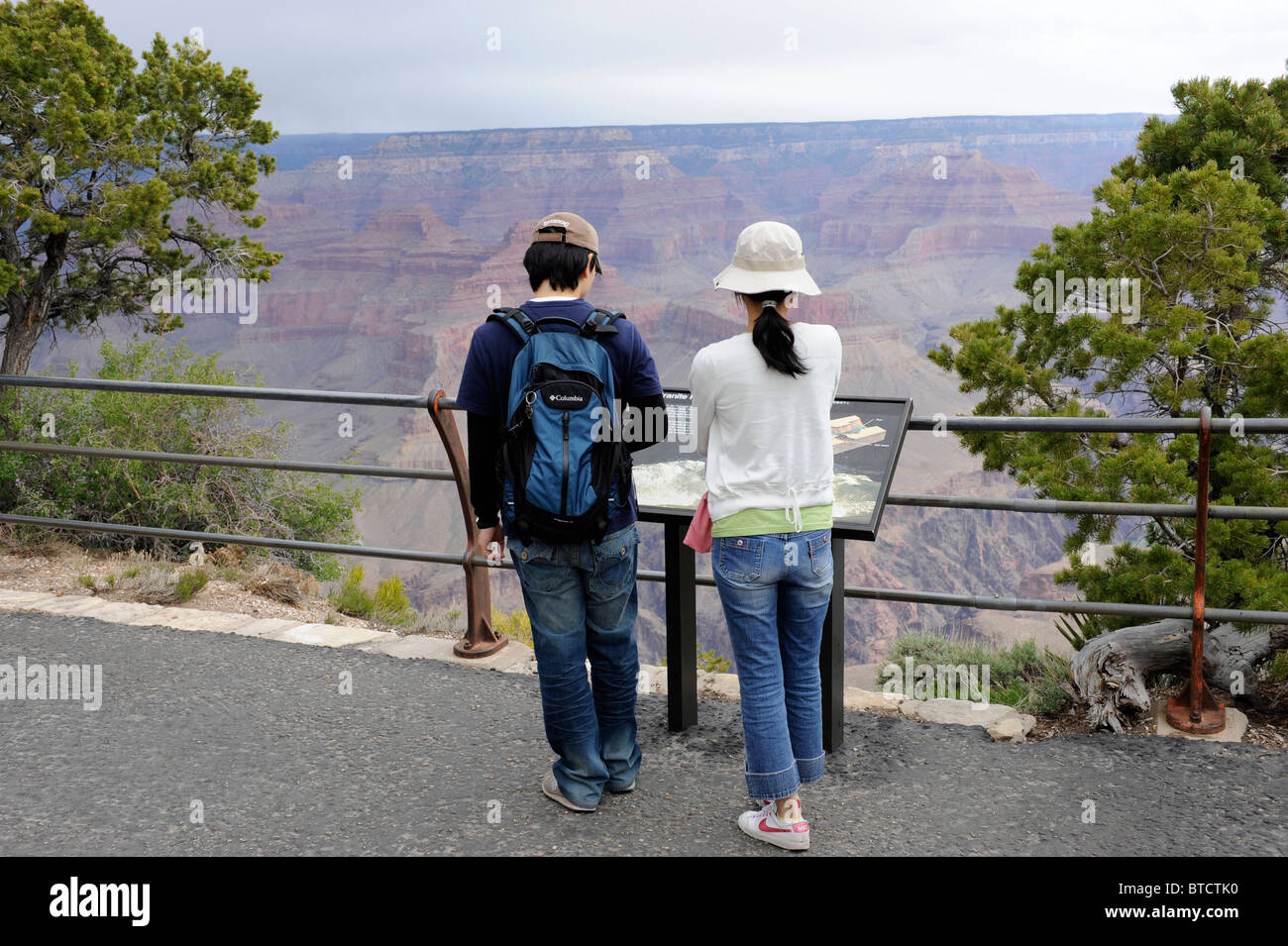 Asian Couple Grand Canyon National Park Arizona Stock Photo - Alamy