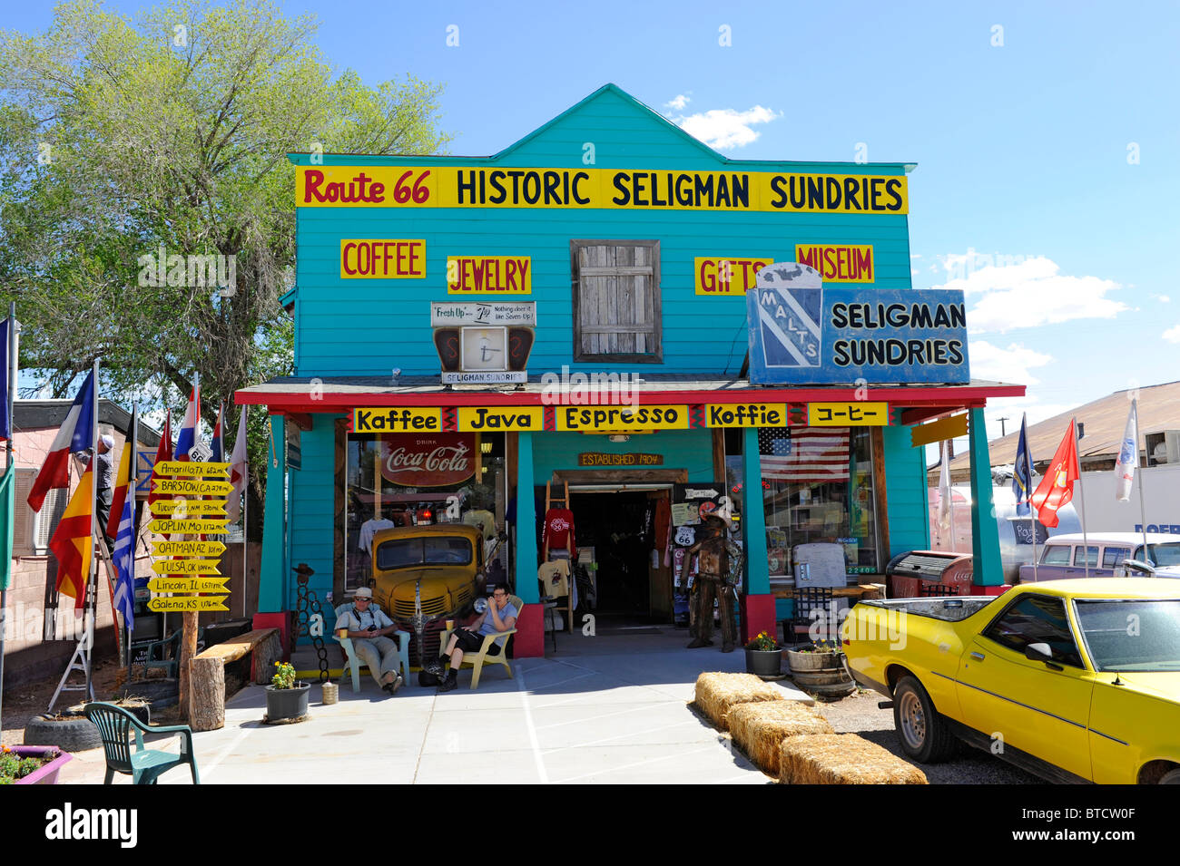 Historic Seligman Sundries Arizona Route 66 Stock Photo Alamy