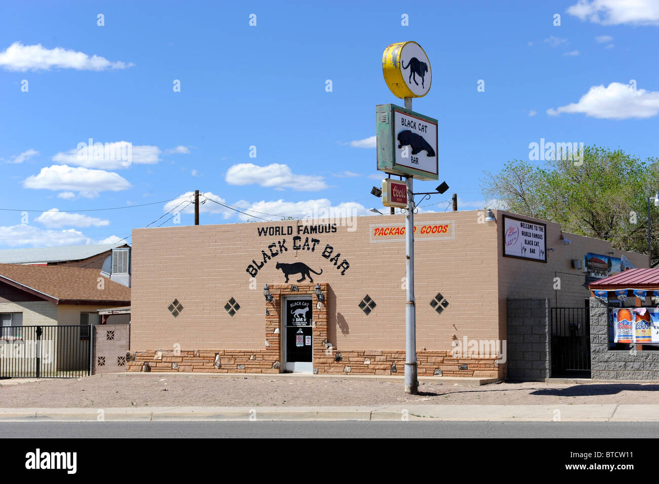 Black Cat Bar Seligman Arizona Route 66 Stock Photo Alamy